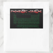 Sticker Rectangulaire "Tableau périodique" (Sac)