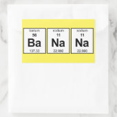 Sticker Rectangulaire Tableau périodique BaNaNa (Sac)