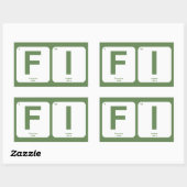 Sticker Rectangulaire Tableau périodique de l'indépendance financière (Feuille)