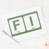 Sticker Rectangulaire Tableau périodique de l'indépendance financière (Enveloppe)