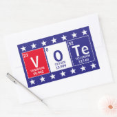Sticker Rectangulaire Tableau périodique des éléments Vote orthographiqu (Enveloppe)
