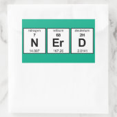 Sticker Rectangulaire Tableau périodique nerd (Sac)
