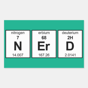 Sticker Rectangulaire Tableau périodique nerd