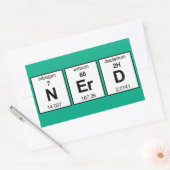 Sticker Rectangulaire Tableau périodique nerd (Enveloppe)