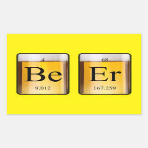Sticker Rectangulaire Tableau périodique : Soyez Er