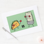 Sticker Rectangulaire Taco contre burrito (Enveloppe)