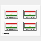 Sticker Rectangulaire Tadjikistan (Feuille)
