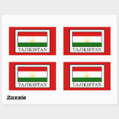 Sticker Rectangulaire Tadjikistan (Feuille)