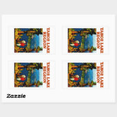 Sticker Rectangulaire Tahoe Lake (Feuille)