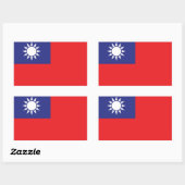 Sticker Rectangulaire Taïwan (Feuille)