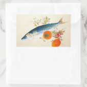Sticker Rectangulaire Takeuchi Seiho - Poissons d'automne engraissés et  (Sac)