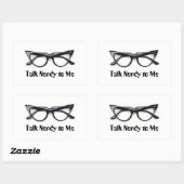 Sticker Rectangulaire Talk Nerdy + lunettes (Feuille)