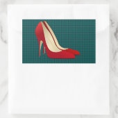 Sticker Rectangulaire talons hauts rouge (Sac)