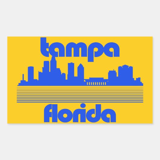 Sticker Rectangulaire Tampa Floride (Devant)