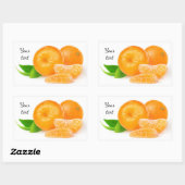 Sticker Rectangulaire Tangerines (Feuille)