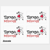 Sticker Rectangulaire Tango Milonga (Feuille)