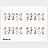 Sticker Rectangulaire Tant de cafés, si peu de temps (Feuille)