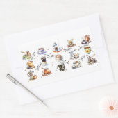 Sticker Rectangulaire Tant de cafés, si peu de temps (Enveloppe)