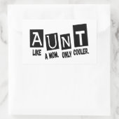 Sticker Rectangulaire Tante comme une mère seulement glacière (Sac)