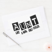 Sticker Rectangulaire Tante comme une mère seulement glacière (Enveloppe)