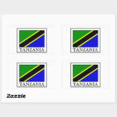 Sticker Rectangulaire Tanzanie (Feuille)