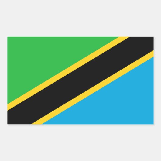 Sticker Rectangulaire Tanzanie (Devant)
