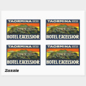 Sticker Rectangulaire Taorimina Sicily Hotel Excelsior (Feuille)