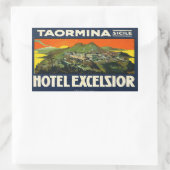 Sticker Rectangulaire Taorimina Sicily Hotel Excelsior (Sac)