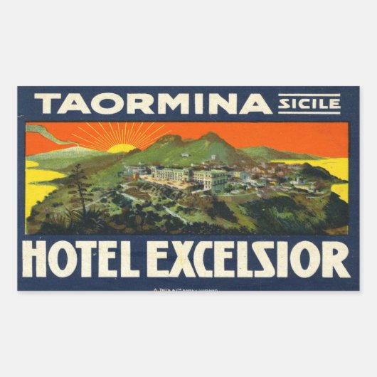 Sticker Rectangulaire Taorimina Sicily Hotel Excelsior (Devant)