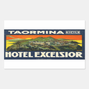 Sticker Rectangulaire Taorimina Sicily Hotel Excelsior