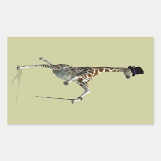 Sticker Rectangulaire Tap Dancing Giraffe