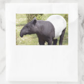 Sticker Rectangulaire Tapir malais sur herbe (Sac)