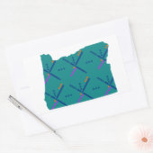 Sticker Rectangulaire Tapis de l'aéroport Portland Oregon PDX (Enveloppe)
