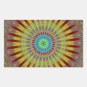 Sticker Rectangulaire Tapis iranien motif tribal d'ethnie africaine