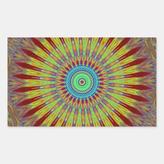 Sticker Rectangulaire Tapis iranien motif tribal d'ethnie africaine (Devant)