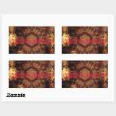 Sticker Rectangulaire Tapis oriental (Feuille)