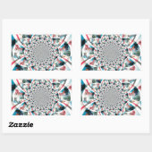 Sticker Rectangulaire Tapisserie kényane Kaleidoscope (Feuille)