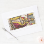 Sticker Rectangulaire Tarot Vintage haute prêtesse (Enveloppe)