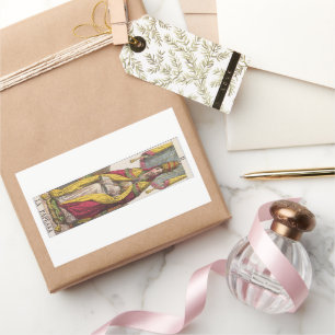 Sticker Rectangulaire Tarot Vintage haute prêtesse