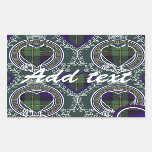 Sticker Rectangulaire Tartan d'écossais de Gordon