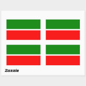Sticker Rectangulaire Tatarstan (Feuille)