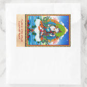 Sticker Rectangulaire Tatouage de thangka oriental cool Saraswati (Sac)