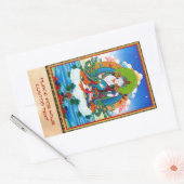 Sticker Rectangulaire Tatouage de thangka oriental cool Saraswati (Enveloppe)