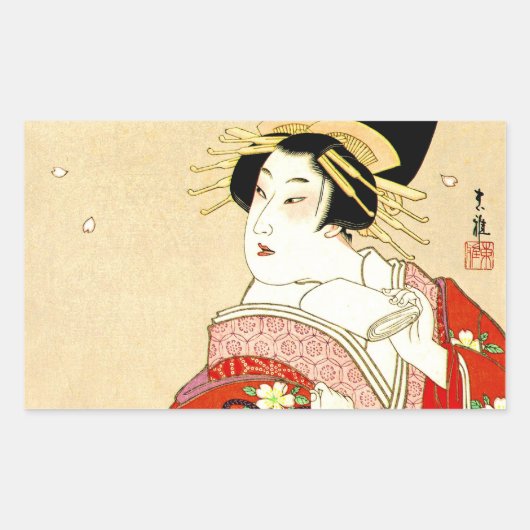 Sticker Rectangulaire tatouage oriental japonais cool Agemaki (Devant)