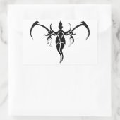 Sticker Rectangulaire Tatouage tribal des éléphants - noir et blanc (Sac)