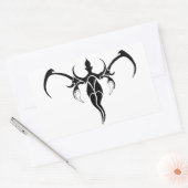 Sticker Rectangulaire Tatouage tribal des éléphants - noir et blanc (Enveloppe)