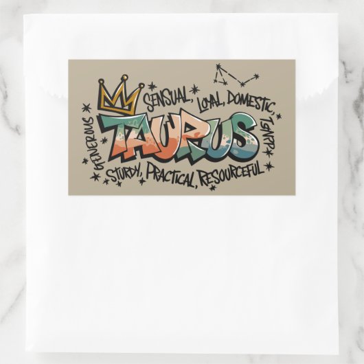 Sticker Rectangulaire Taurus (Sac)