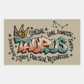 Sticker Rectangulaire Taurus (Devant)