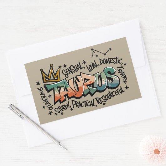 Sticker Rectangulaire Taurus (Enveloppe)