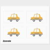 Sticker Rectangulaire Taxi Cab (Feuille)